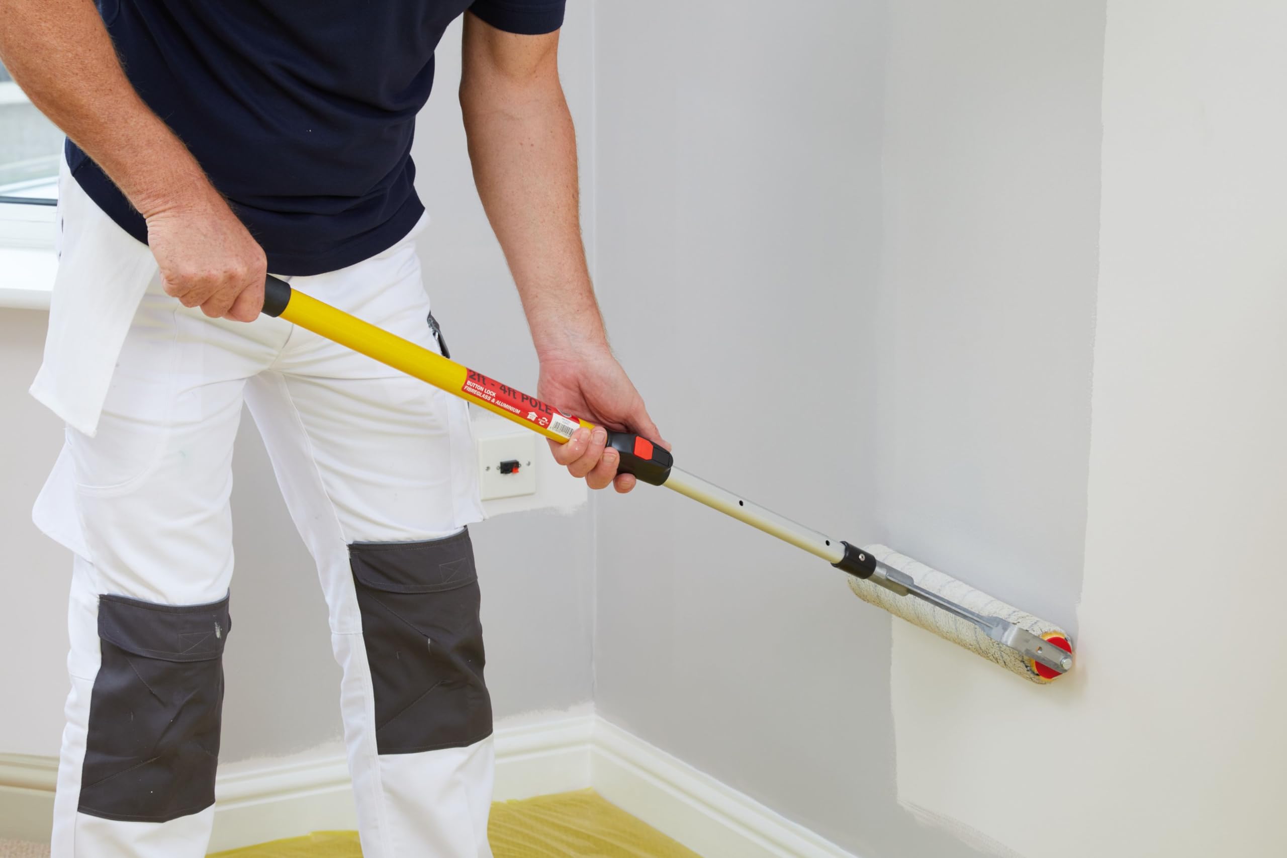 ProDec Rullo per pittura professionale a doppio braccio a pelo medio per la verniciatura a copertura rapida con pitture ad emulsione e per muratura su pareti e soffitti interni ed esterni