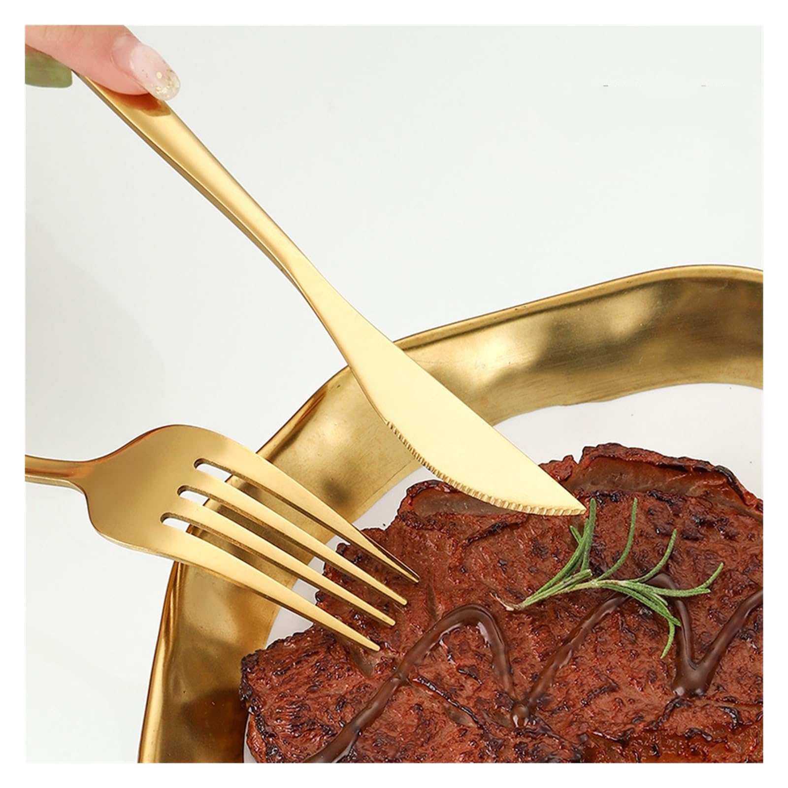 Tenedor de cena de acero inoxidable, cuberteria de mesa multiuso