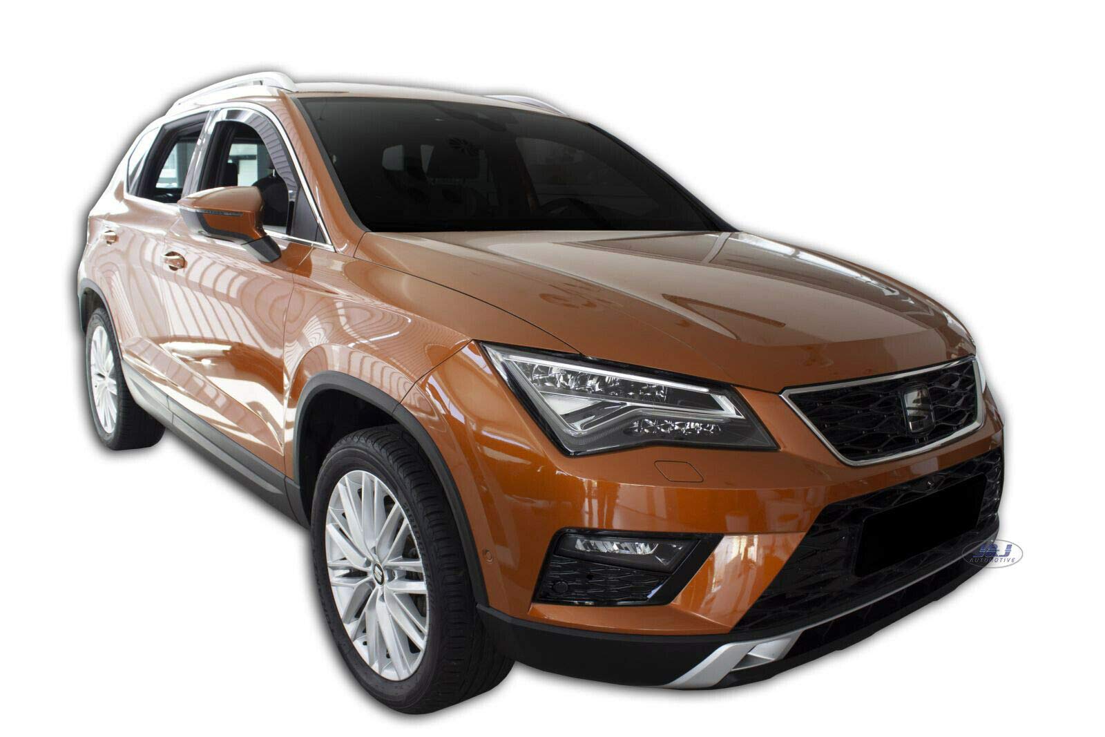 J&J AUTOMOTIVE Deflettori d'Aria per Seat Ateca Dal 2016, Set da 2 Pezzi, Nero Fumé Oscurato Heko