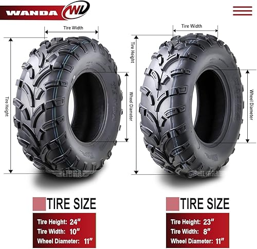 Vista 43 de WANDA P373 Juego de 4 neumáticos para ATV/UTV
