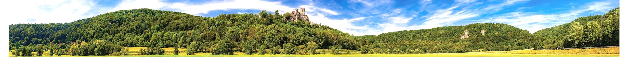 Modellbahn-Hintergrund "Fränkische Schweiz" auf Papier oder hochwertiger farbbrillanter Polyester-Folie (in vielen Größen) (3,33x0,40 m, Polyester)