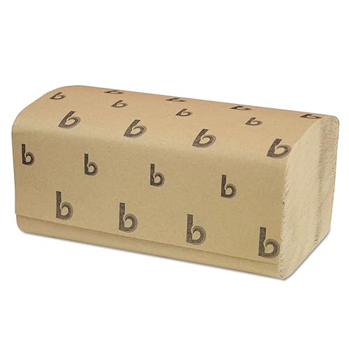 Genuine Joe Toallas de papel de pliegue sencillo, 10.25" x 9.1", 1 capa, Kraft, 250/paquete, 16 unidades