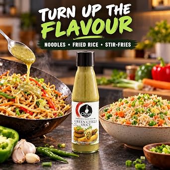 Chings Secret Green Chilli Sauce 190g (Pack of 2) | Spicy & Tangy Indo-Chinese Chilli Sauce | Ideal for Noodles, Fried Rice, Stir-Fries, Momos, Spring Rolls, Marinades & Dipping | 380g Total