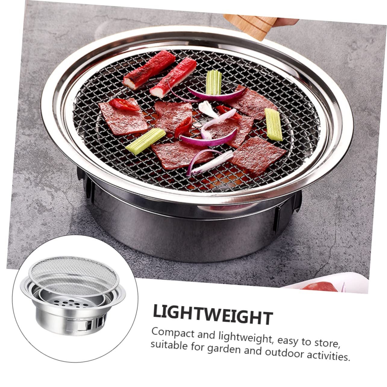 Gatuida 1 set Portatile Barbecue per Picnic e All Design Compatto e Leggero Facile da Trasportare e Riporre