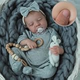 SCOM Realistic Reborn Baby Dolls - 18 Inch Real Life Baby Girl, Silicone Doll with Anatomically Correct, Lifelike Newborn Weighted Baby with Full Body Vinyl for Kids Age 3 4 5 6+ Gift