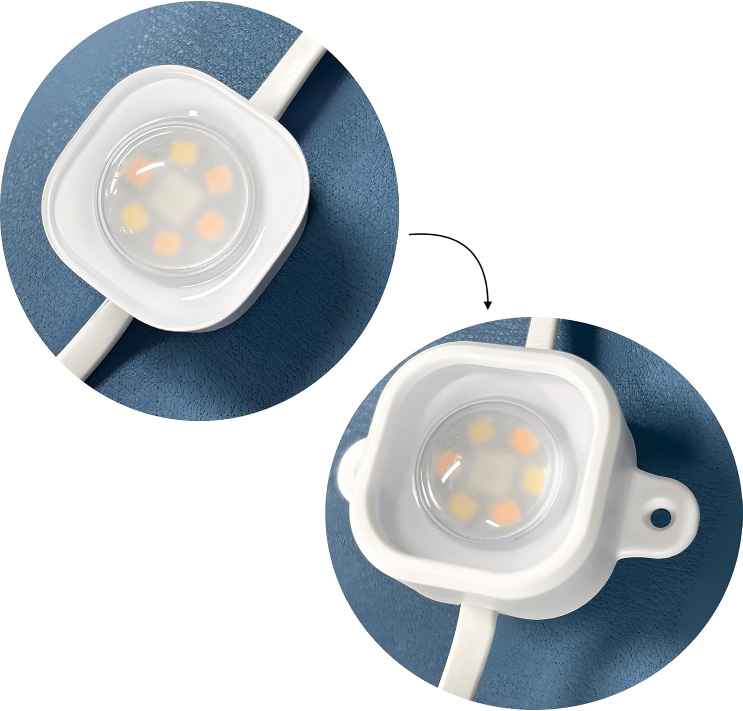 70 PCS Light Clips, White Mounting Clips Compatible with Govee H706 H806, Pro Mounting Brackets for Outdoor Lights Track Mounting, Outdoor Lights Accessories