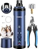 Dog Nail Grinder&comma; Dog Nail Trimmers&comma; and Clippers Kit with 2 LED Lights&period; Super Quiet Electric Pet Nail Grinder&comma; Rechargeable&comma; for Small&comma; Medium&comma; and Large Dogs & Cats&comma; 2 Diamond Grinding Wheels&period;