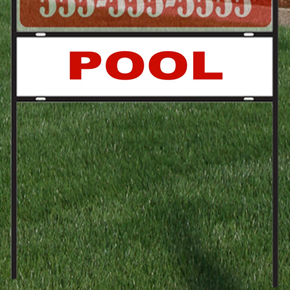 POOL Aluminum Sign Rider by BuildASign® - Double-Sided 6