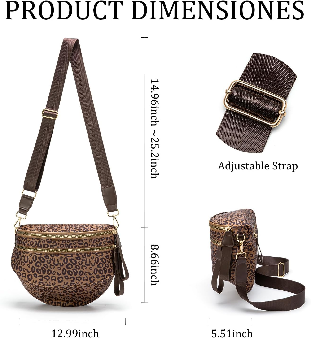 MEXS Bum Bag for Women Crossbody Bags Fanny Packs Sling Belt Purse Waist Chest Shoulder Bag - Image 4