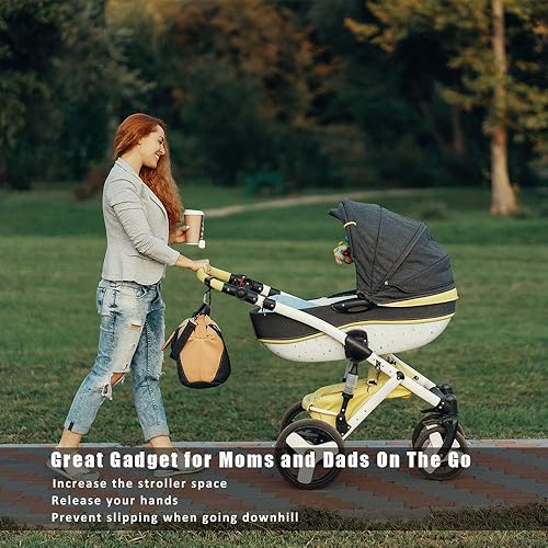 Miniatura 3 de Ganchos para cochecito de bebé, clips con correa de seguridad para muñecas, bolsas de pañales, juguetes, bolsos, bolsos de mano, organizador de
