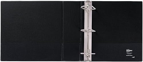 Miniatura 8 de Avery 27650 Carpeta duradera, anillos inclinados de capacidad de 3 pulgadas, 8-12 x 11, negro, 1Ea