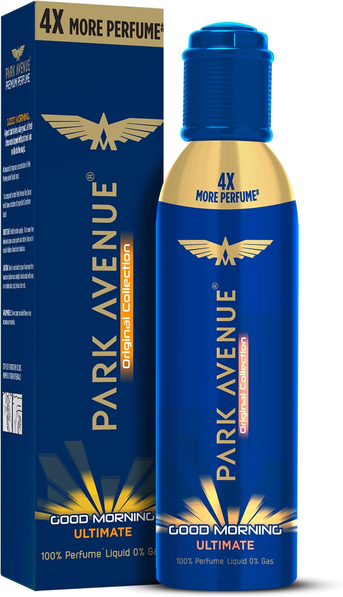 Park Avenue Good Morning Ultimate NO GAS Premium Perfume Spray for Men's Fresh Long Lasting Fragrance, 130 ml