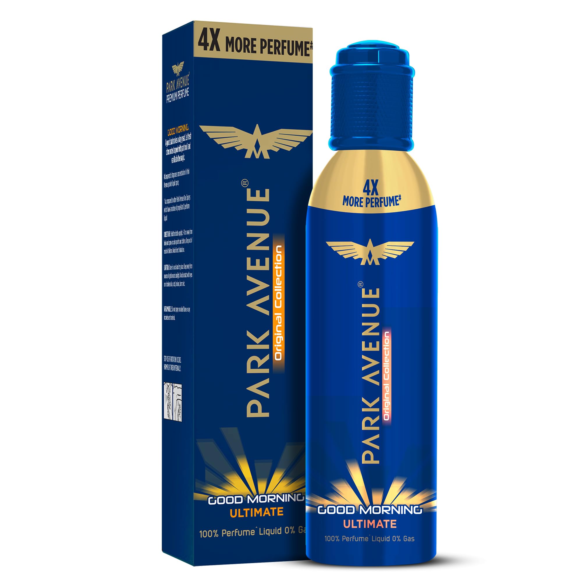 Park Avenue Good Morning Ultimate NO GAS Premium Perfume Spray for Men's Fresh Long Lasting Fragrance, 130 ml