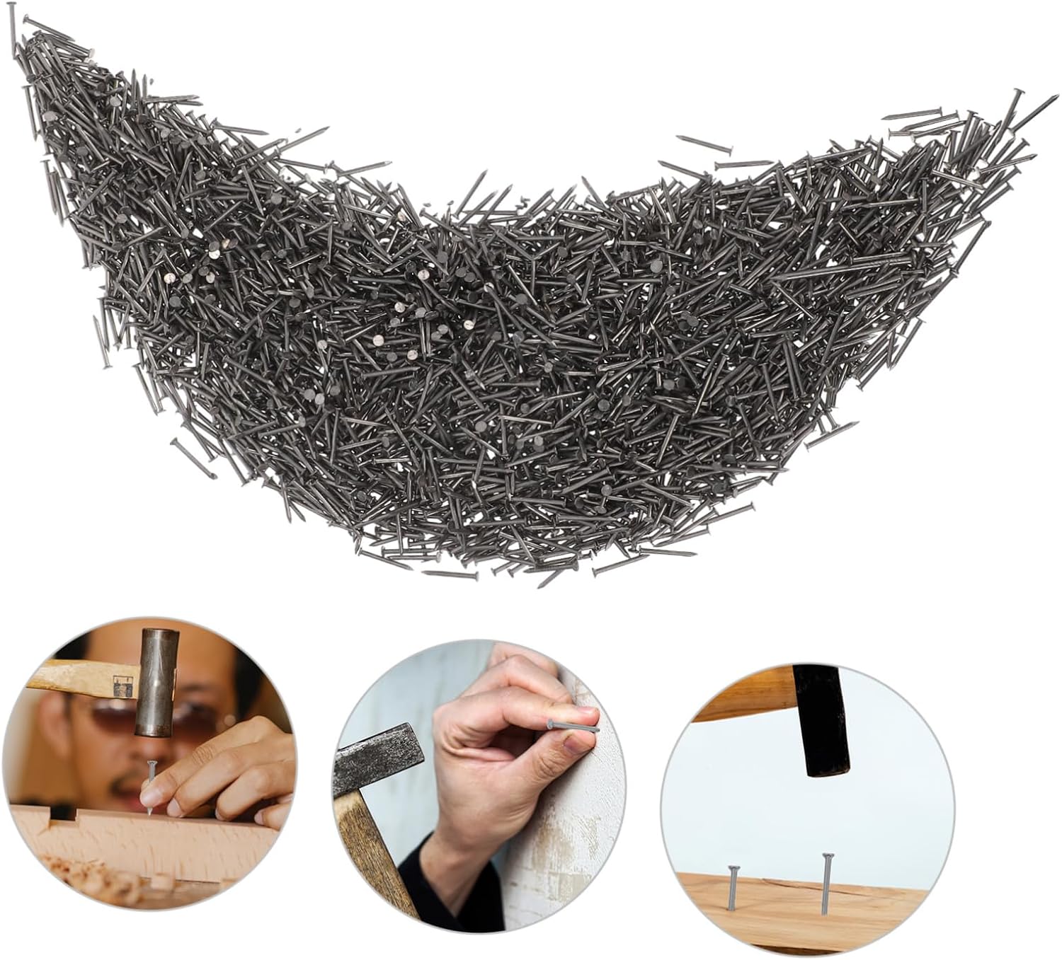 1bag Stainless Tip Nails for Concrete and Wall Nails Easy to Use for Like Photo Frames and Handicrafts