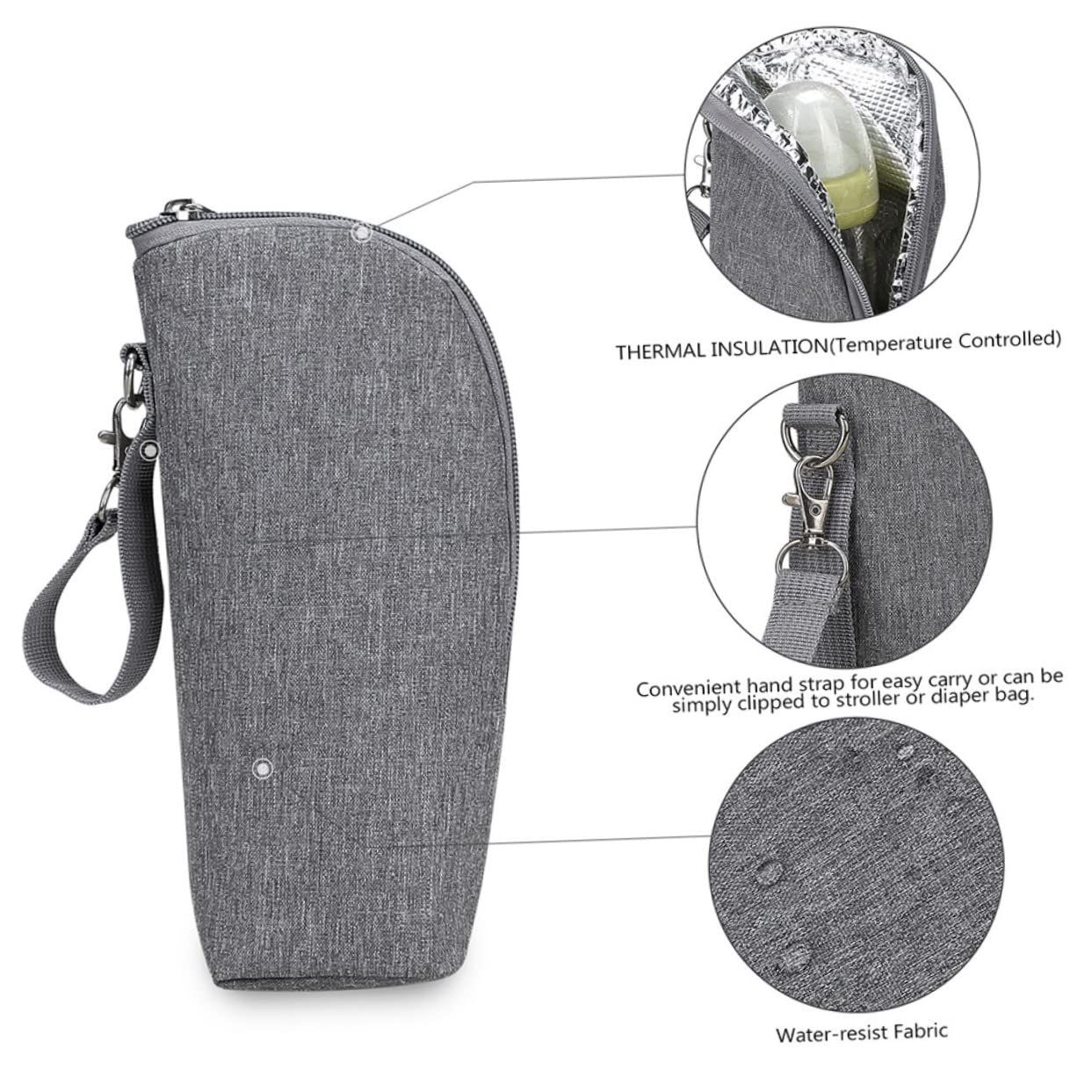 VICASKY 5pezzi Borsa Termica Per Biberon Sacchetto Isolante Per Latte Materno Per Uscite Con Facile Da Pulire Design Leggero e Manico Pratico