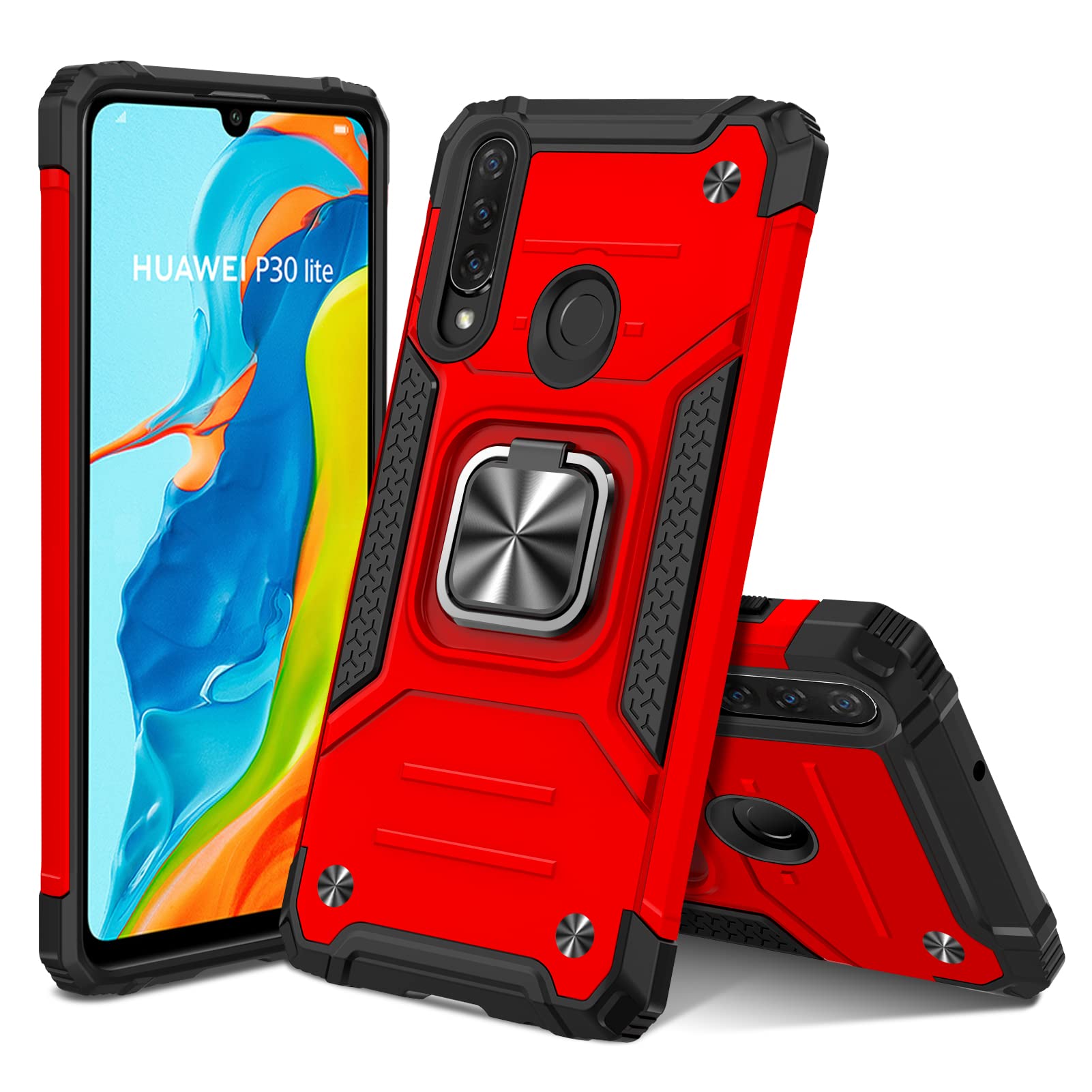 HUAWEI P30 lite（SIMフリー） 美品・スマホケース＆リング付き Amazon.co.jp: 【WYEPXOL】Huawei P30 Lite ケース リング付き