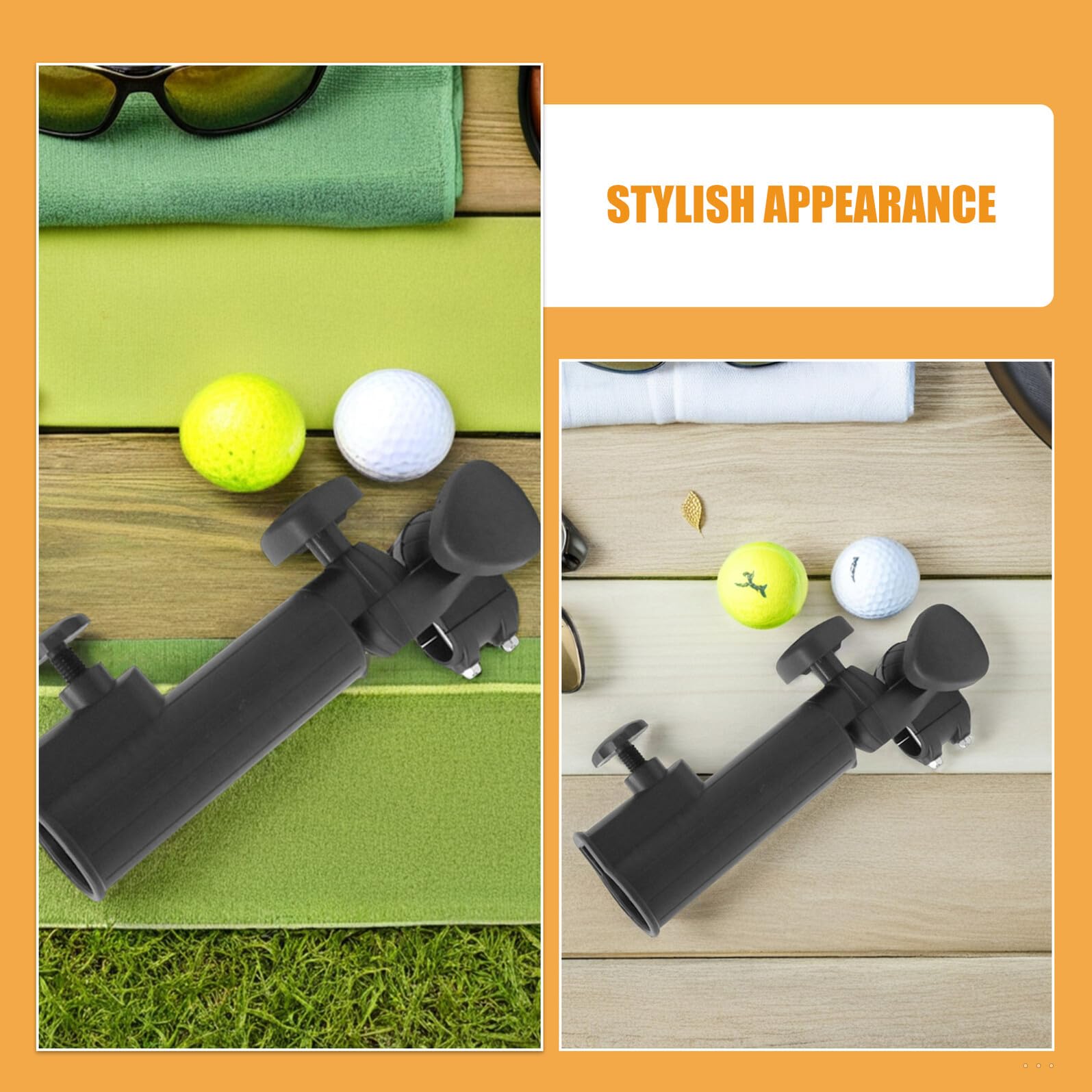 2 Stück Pack Schirmhalter für Golftrolleys Verstellbare Schirmbefestigung aus Robustem Material Kompatibel mit Golfwagen Kinderwagen und Strandstühlen Wetterfester Schirmständer