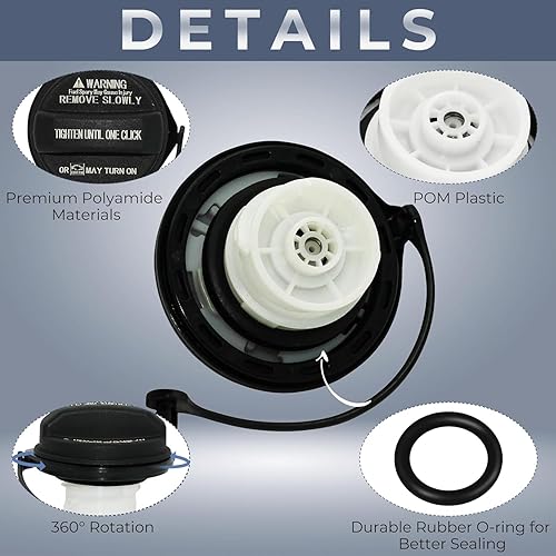 Miniatura 3 de Retén de repuesto de tapa de gasolina, correa de tapa de combustible, cable de combustible para Kia Hyundai, 2005-2009 2011-2019 Sorento, 2010-2019