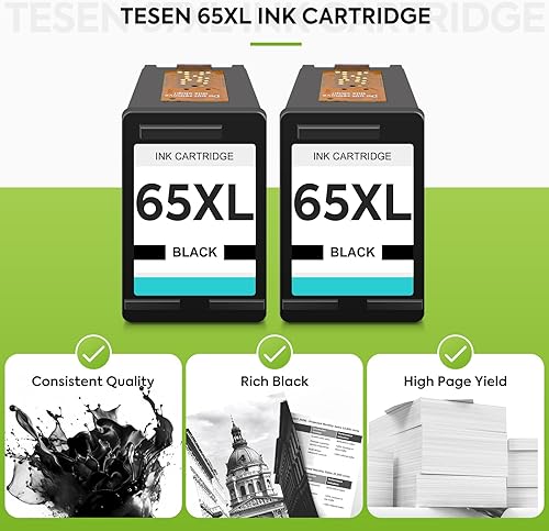 Miniatura 5 de 65XL Cartucho de tinta remanufacturado negro para impresora HP Ink 65 65XL para impresora DeskJet 3755 3752 3720 3722 3723 3758 2652 2655 2622 2624