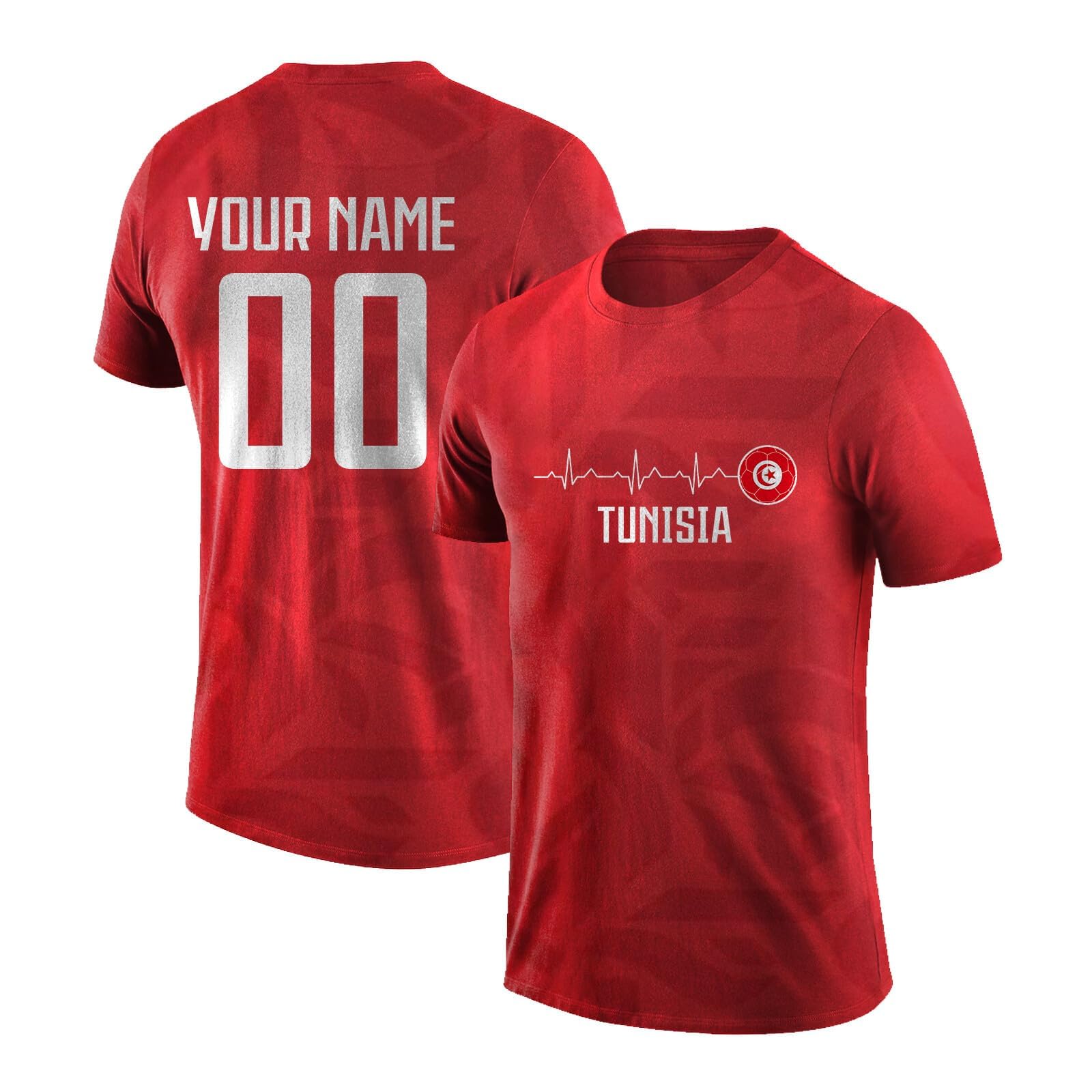 World Cup 2026 Tunisia Football Jersey Personalised Name Number Fan Top โ image 1