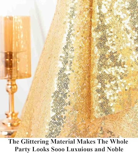 Miniatura 3 de Partisout Tela de lentejuelas de 3 mm por el patio, lentejuelas doradas, materiales brillantes, perfectos para DIY, fiestas, bodas al aire libre