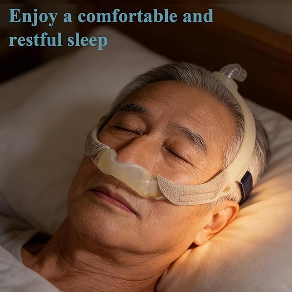 2-Pack Headgear Replacement for Swift FX Headgear | Compatible with Swift FX Nasal Pillow CPAP Mask | Includes 4 Gray Strap Wraps for Secure & Comfortable Fit