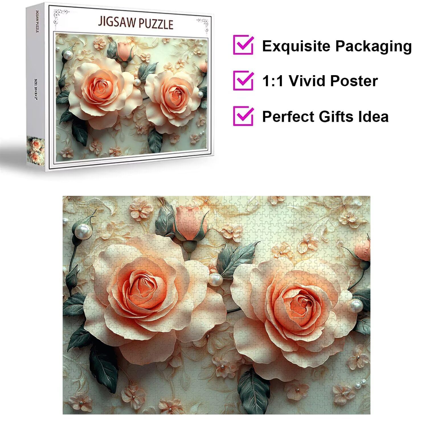 Puzzle 4000 Teile Rose Herausforderndes Klassische Puzzles, n-553