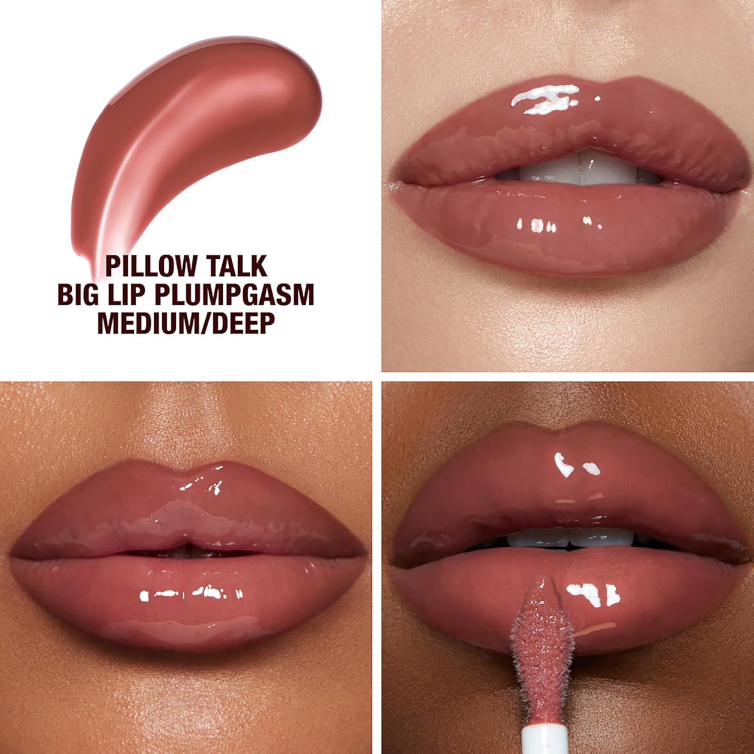 Charlotte Tilbury Big Lip Plumpgasm Lip Gloss - Gift Set Essential - Hydrating Plumper with Hyaluronic Acid & Heat + Ice Technology - Perfect for Pairing with Makeup Favorites