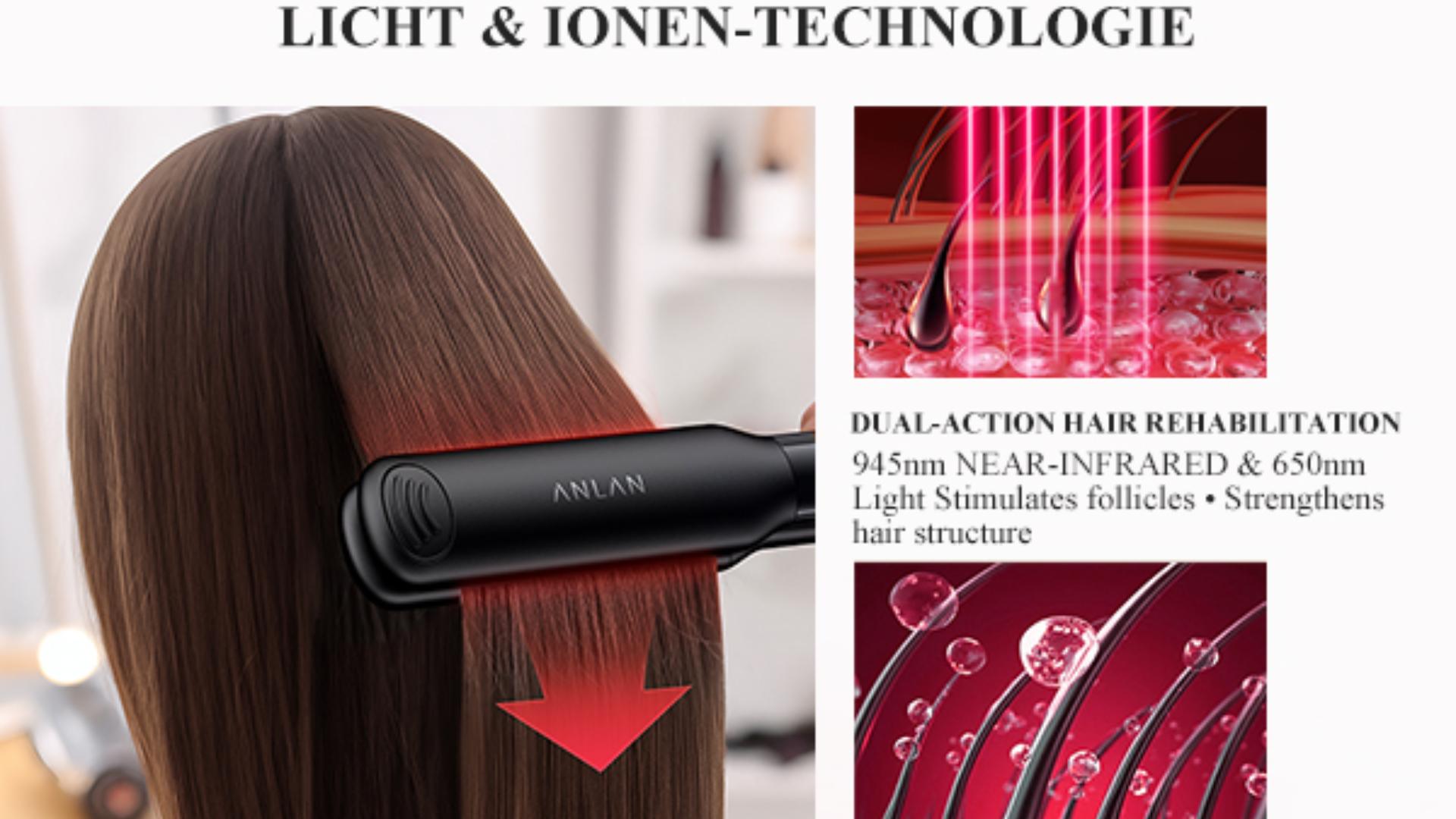 Amazon.com : Hair Straightener 1.4 Inch Flat Iron and Curler 2 in