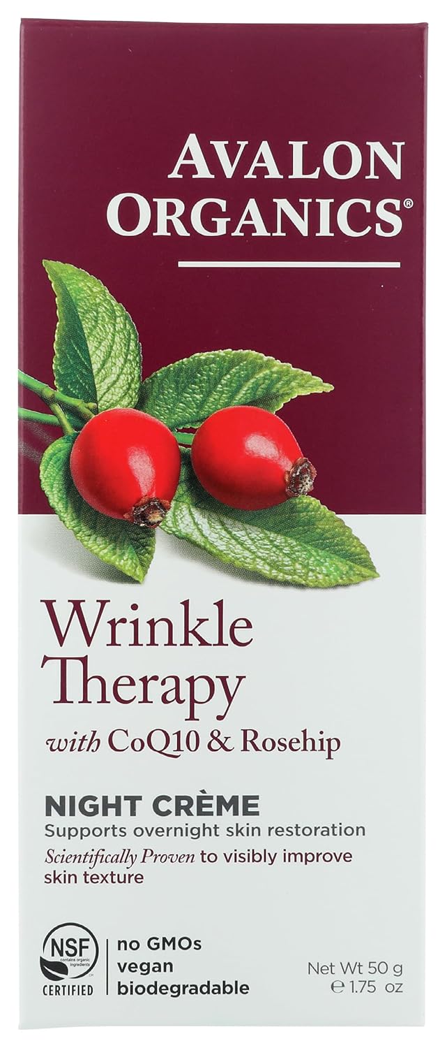 Avalon Organics Night Crème, Wrinkle Therapy, 1.75 Oz