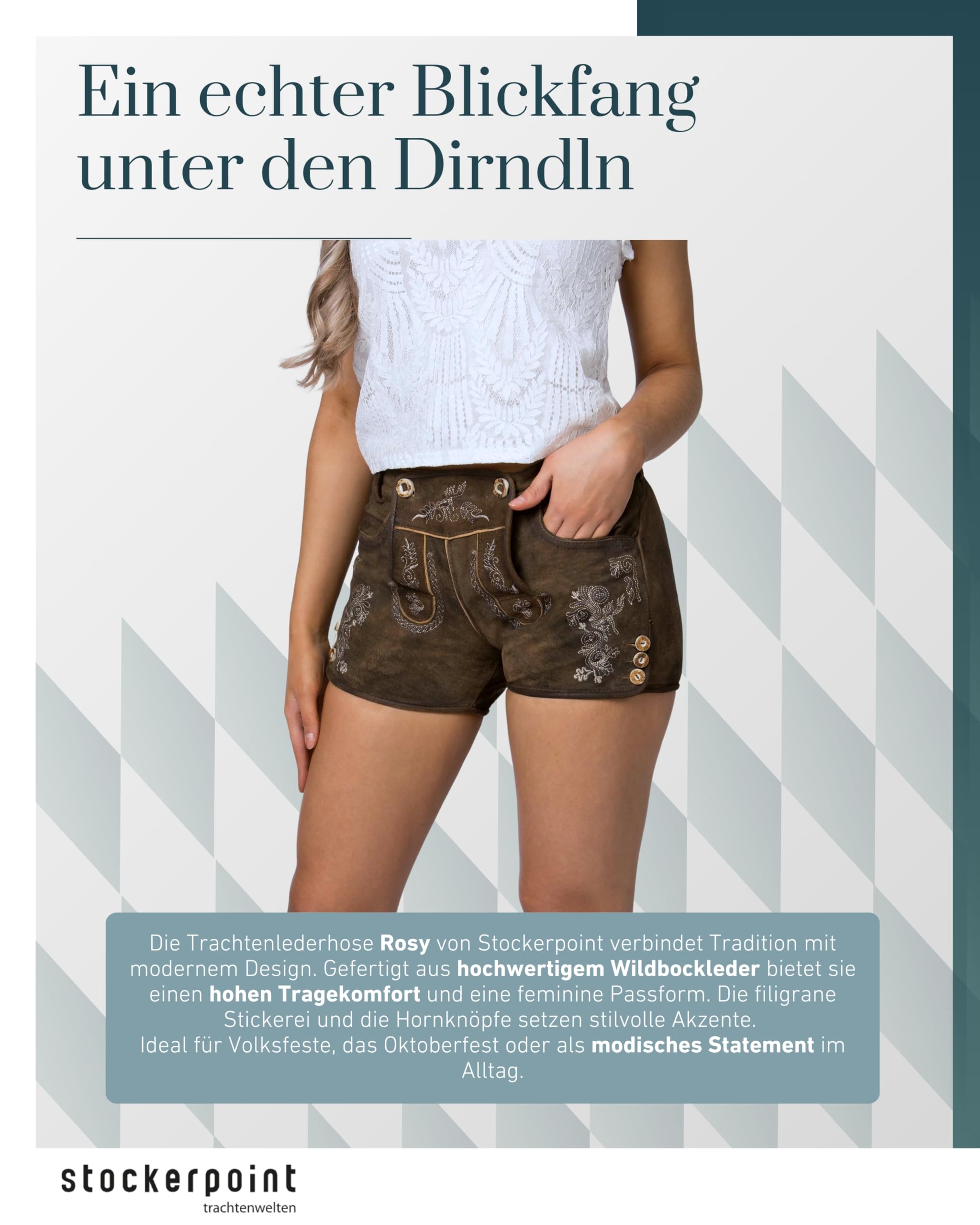 Stockerpoint Damen Trachtenlederhose Rosy
