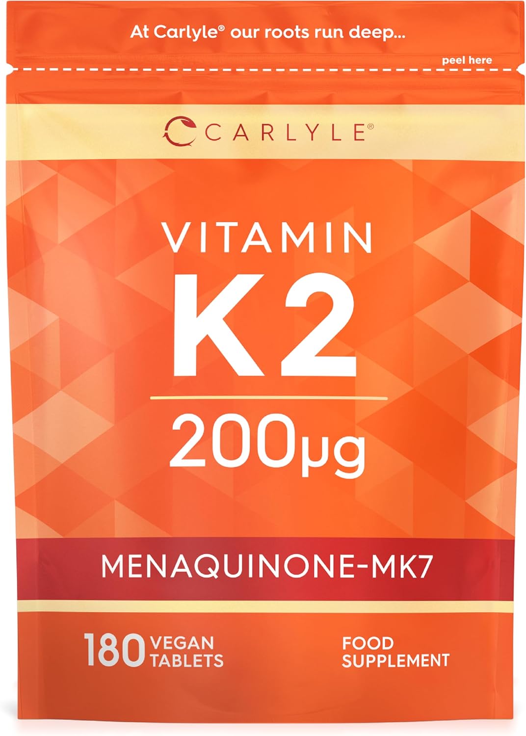 Vitamin K2 MK7 200ug 180 Vegan Tablets MenaquinoneMK7