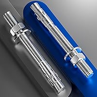 Vista 6 de 30 Piezas Sujetadores Estándar de 1/2x7 Pulgadas para Servicio Pesado Anclajes de Cuña de Acero Inoxidable 304 para Cemento y Hormigón