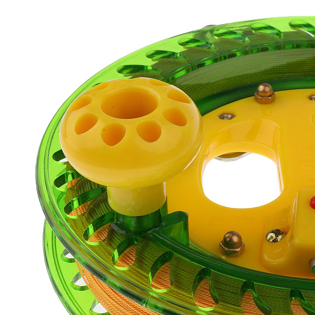 MagiDeal 1 Drachenschnur Spule mit 450m Schnur, Kite Line Winder Drachenleine, Drachenschnur Seilwinde für Drachen, Multifunktionalle Rolle für Outdoor-Sportarten