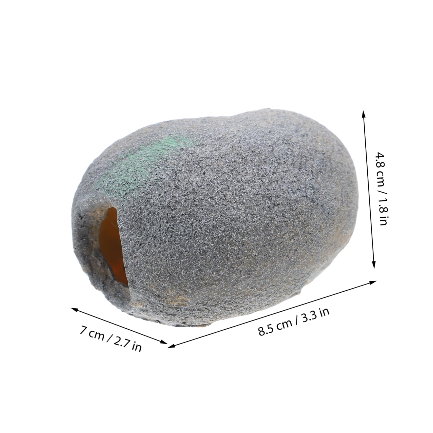 Hohopeti Aquarium Fish Hideout Rock Cave Dark Fish House Safe Decor for Tanks Versatile Hiding Spot for Shrimp and Reptiles