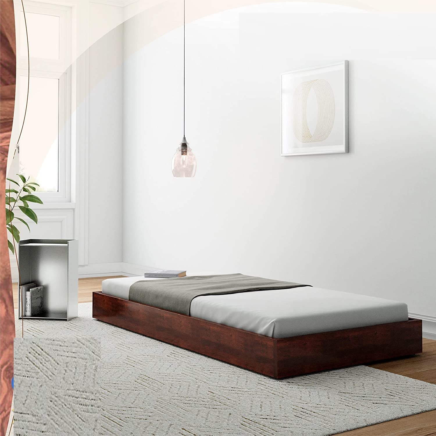 Sheesham Wood Single Cot | Bedroom Wooden Bed Frame | Multipurpose Design (74 * 38 * 6 inch) Walnut Finish | Natural 5-image-22