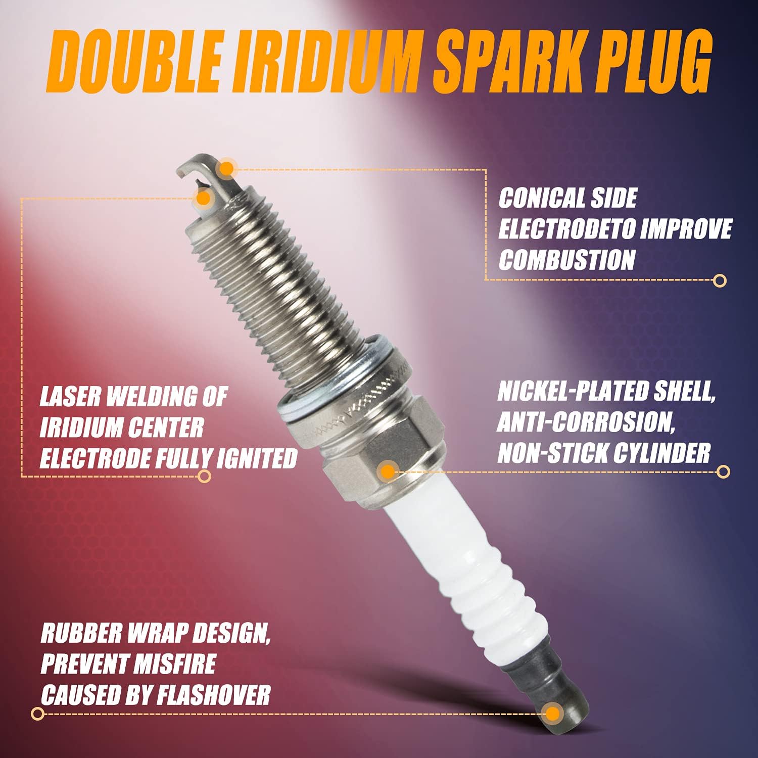 RANSOTO Ignition Coil Pack and Iridium Spark Plug Compatible with Nissan Altima Rogue Sentra Cube Versa NV200 1.6L 1.8L 2.0L 2.5L 2007-2019 Replaces UF549 9029 Set Of 4