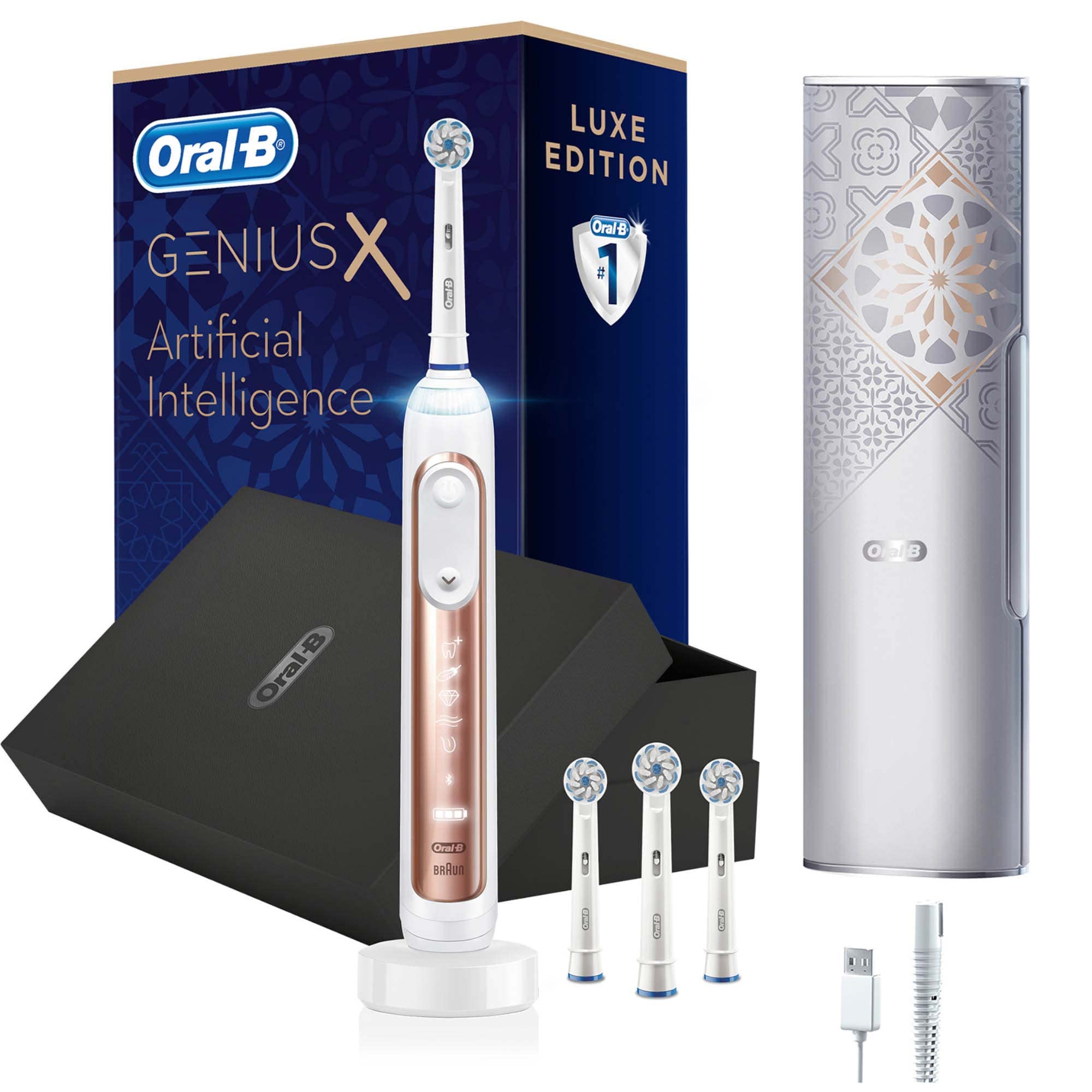Oral-B Genius X Yapay Zeka Destekli Luxury RoseGold Şarj…