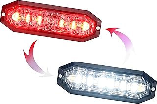 UT01 SAE Class 1 Dual Color Emergency Strobe Grille Light – IP68 Rated (Red/White)