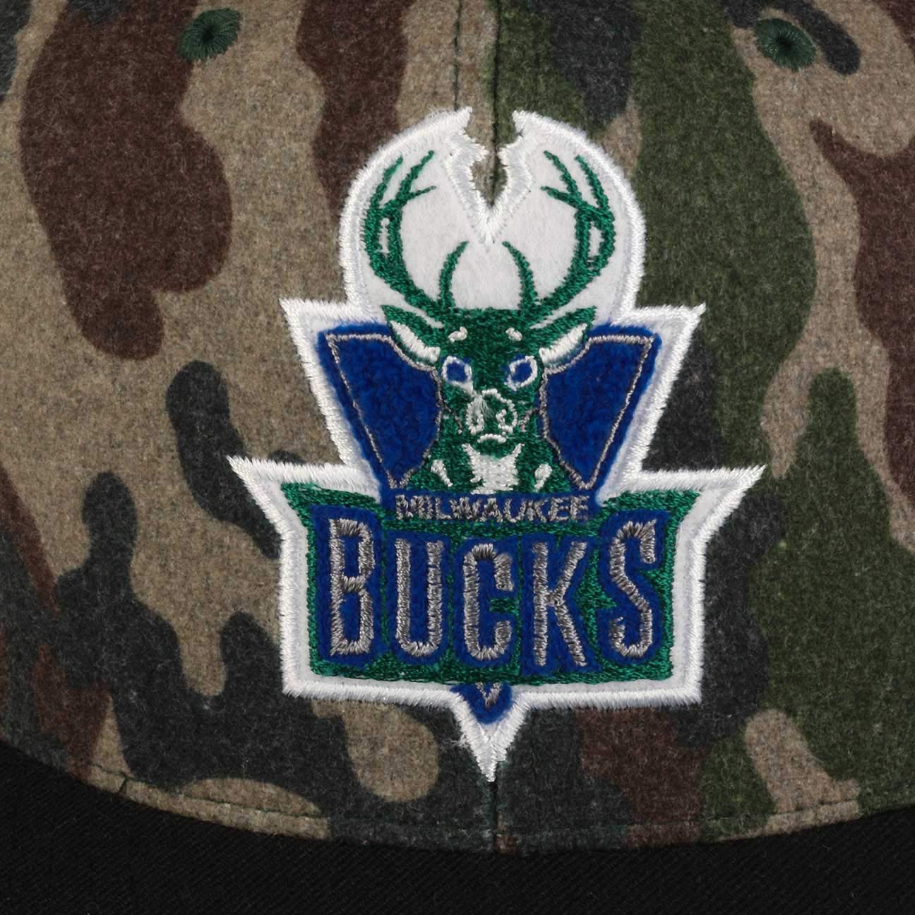 Mitchell & Ness Cappellino Camo Flannel Bucks& Cappello Hiphop Snapback cap NBA