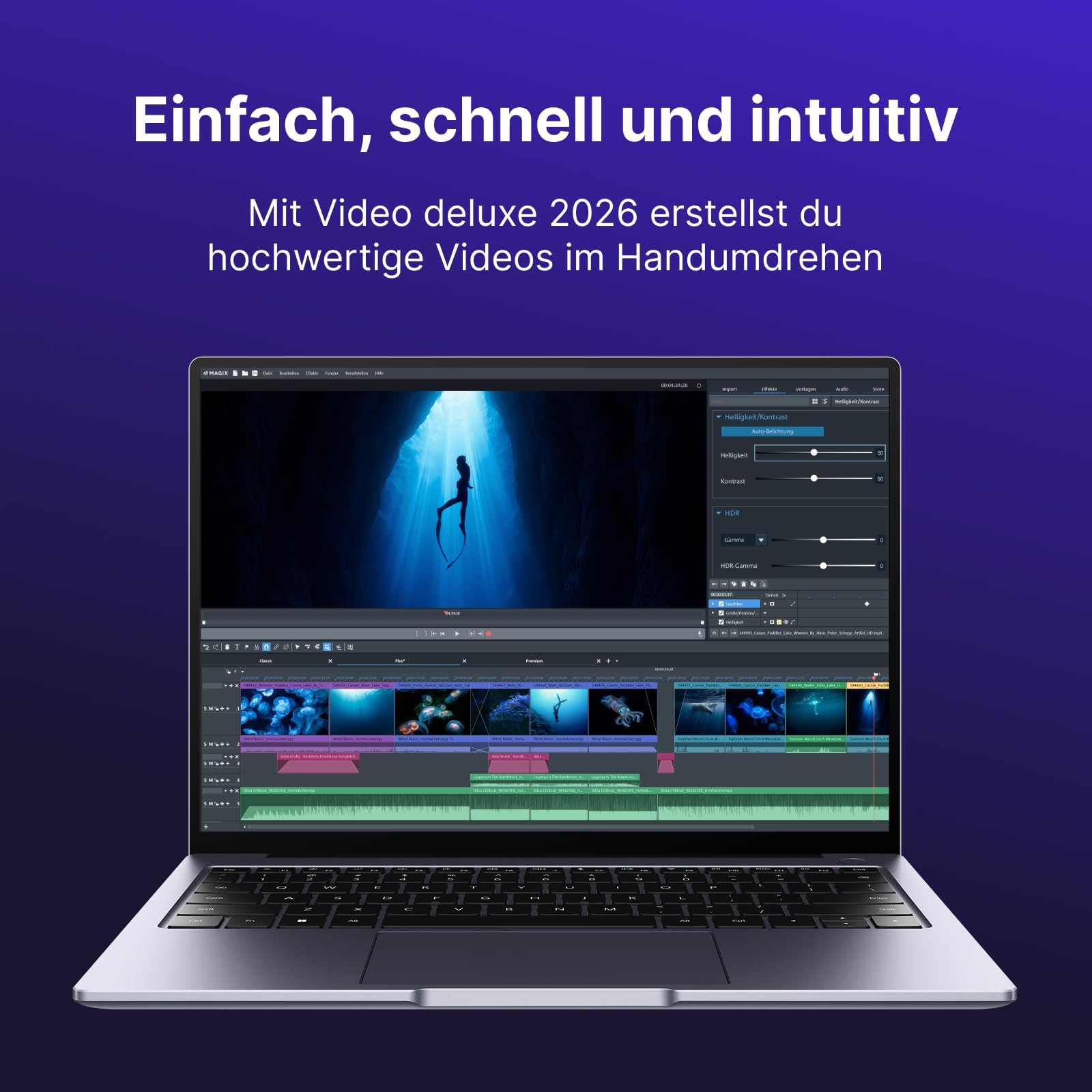 MAGIX Video deluxe Ultimate 2026 - Videobearbeitung für alle | Videobearbeitungsprogramm | Videoschnittprogramm | für Windows 10/11 PC | 1 Download Lizenz für 2 Geräte