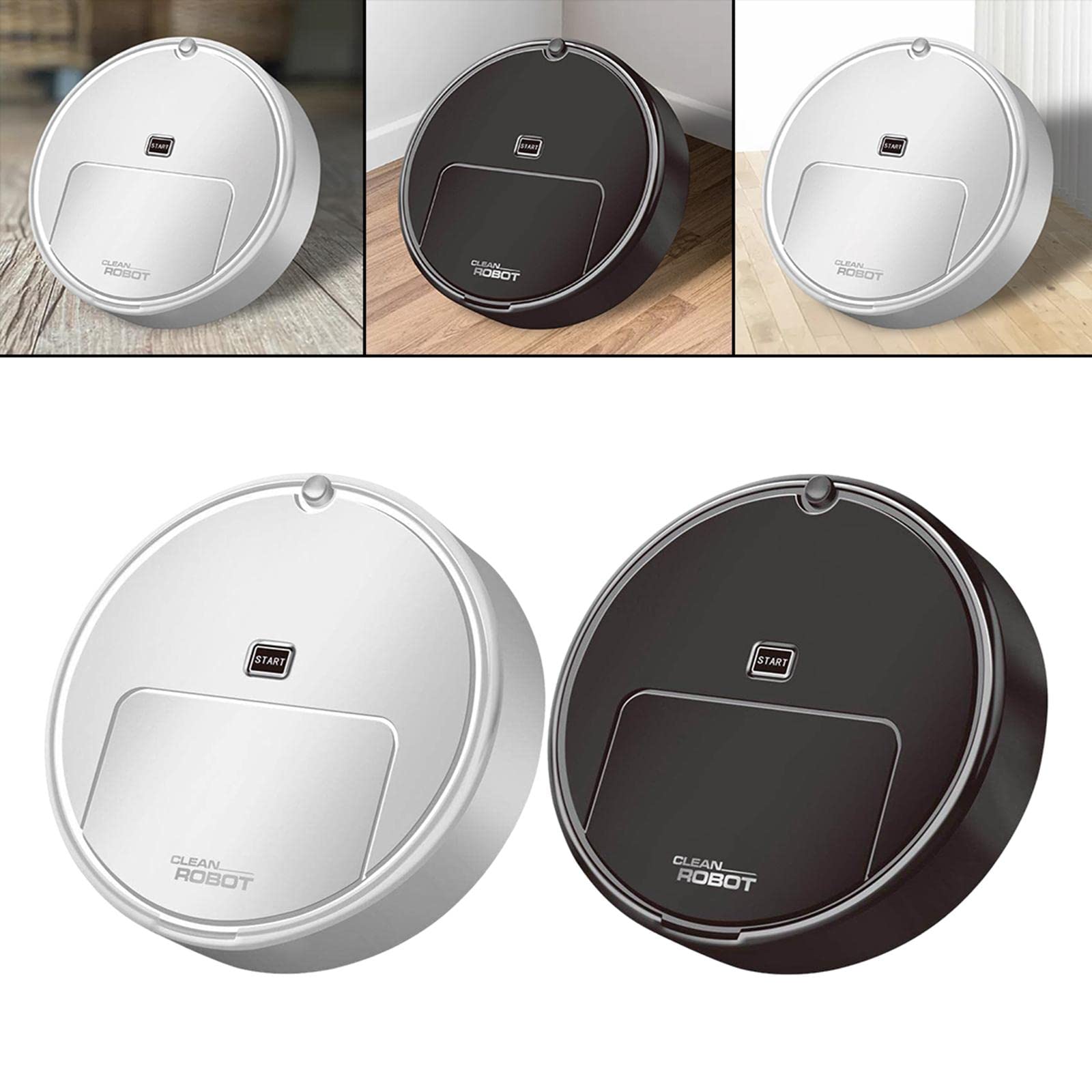 MERISHOPP Household Robot Automatic Vacuum Cleaner Floor Sweeping for Corner White-image-41