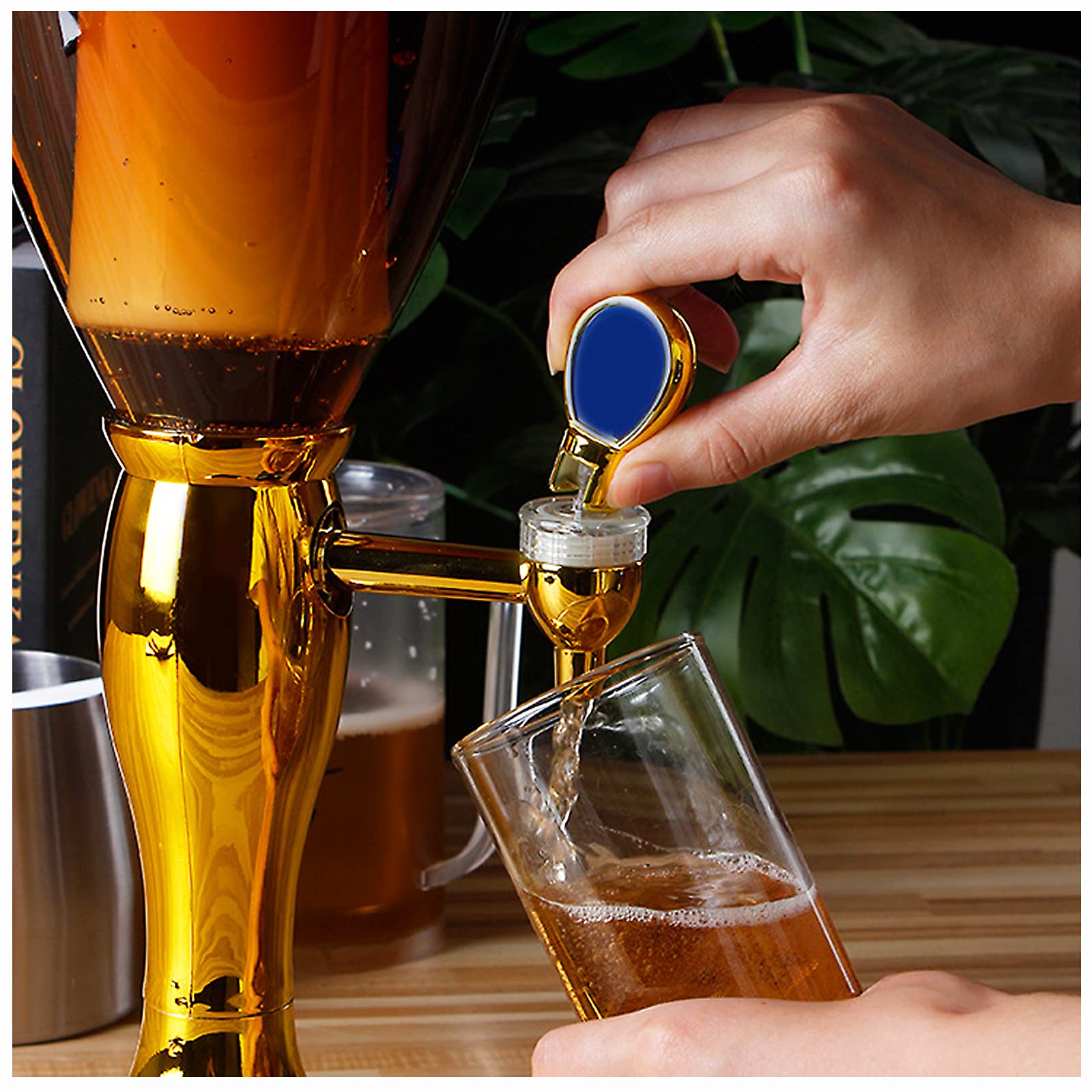 LJJ Dispensador De Cerveza, Barril De Cerveza De 1.5l / 3l, Barril De Cerveza con Grifo De Cerveza, Dispensador De Cerveza, Dispensador De Bebidas