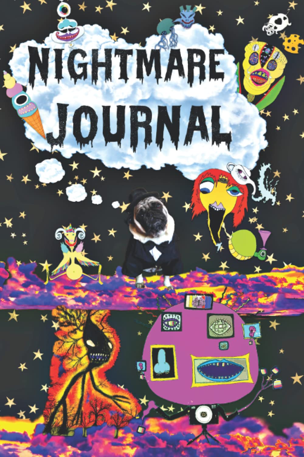 Nightmare Journal: Daily Diary to Record & Analyze Your Dreams, Track Your Sleep, & Answer Cool Questionnaires (Dream Journal)