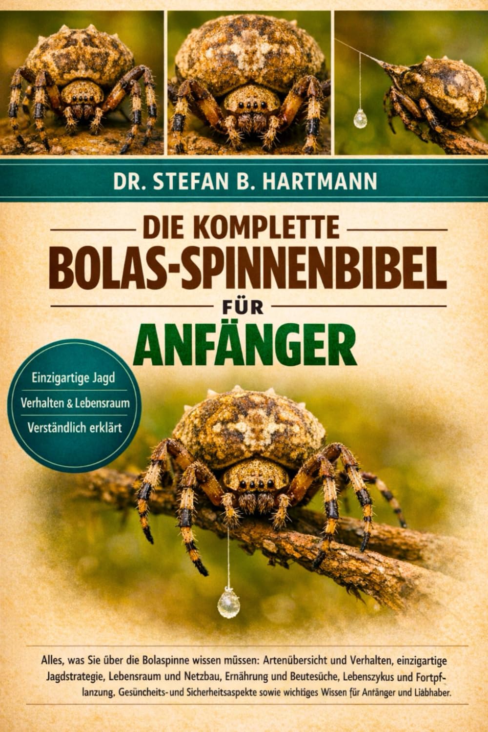 DIE KOMPLETTE BOLAS-SPINNENBIBEL FÜR ANFÄNGER: Alles, was Sie über die Bolaspinne wissen müssen: Artenübersicht und Verhalten, ... wichtiges Wissen für Anfänger und Liebhaber.
