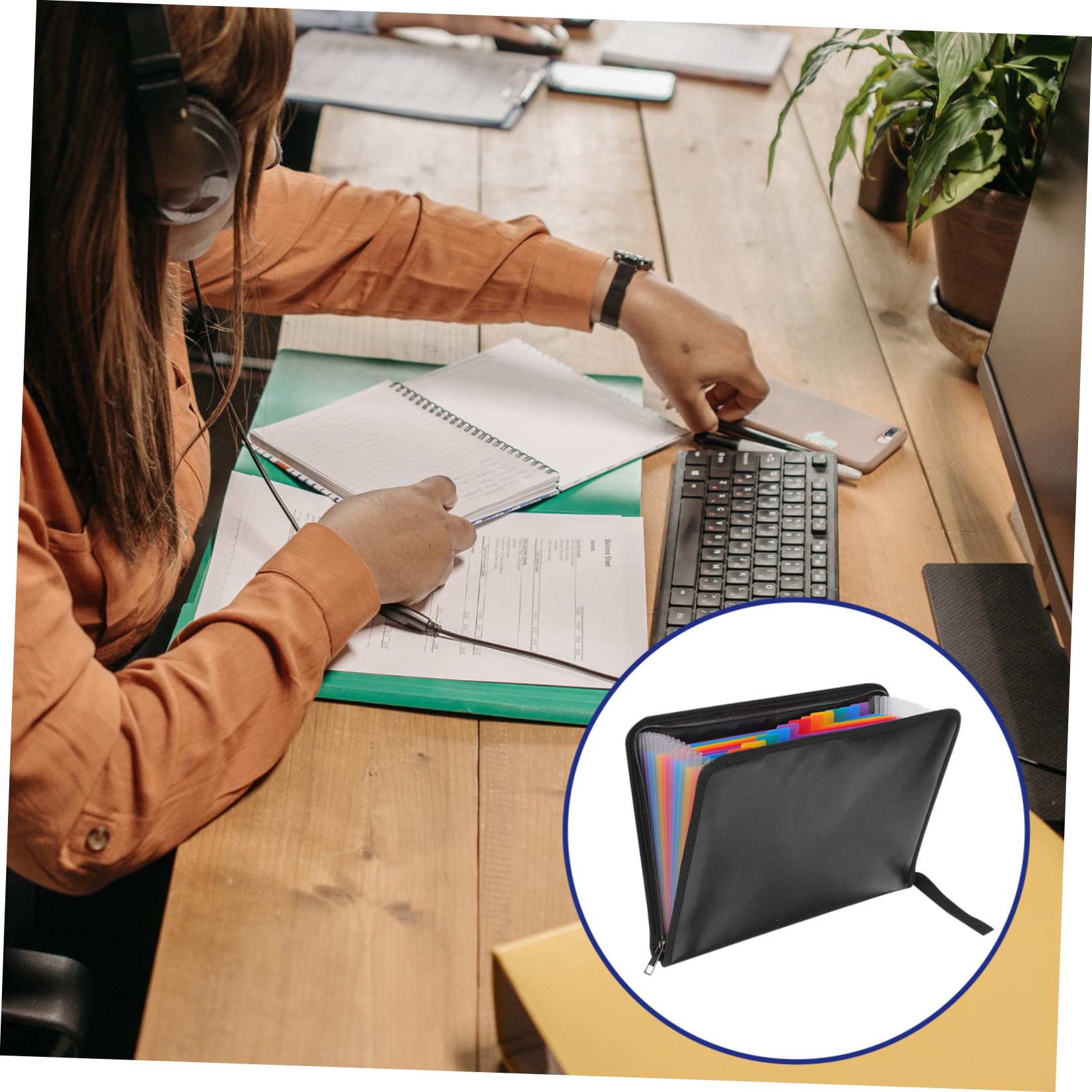 Bolsa Organizadora de Documentos Ignífuga y Resistente al Agua con Bolsillos Expandibles para Oficina y Papelería Protección Segura para Archivos Importantes