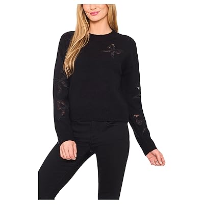 CeCe Lace Bow Crew Neck Sweater Women
