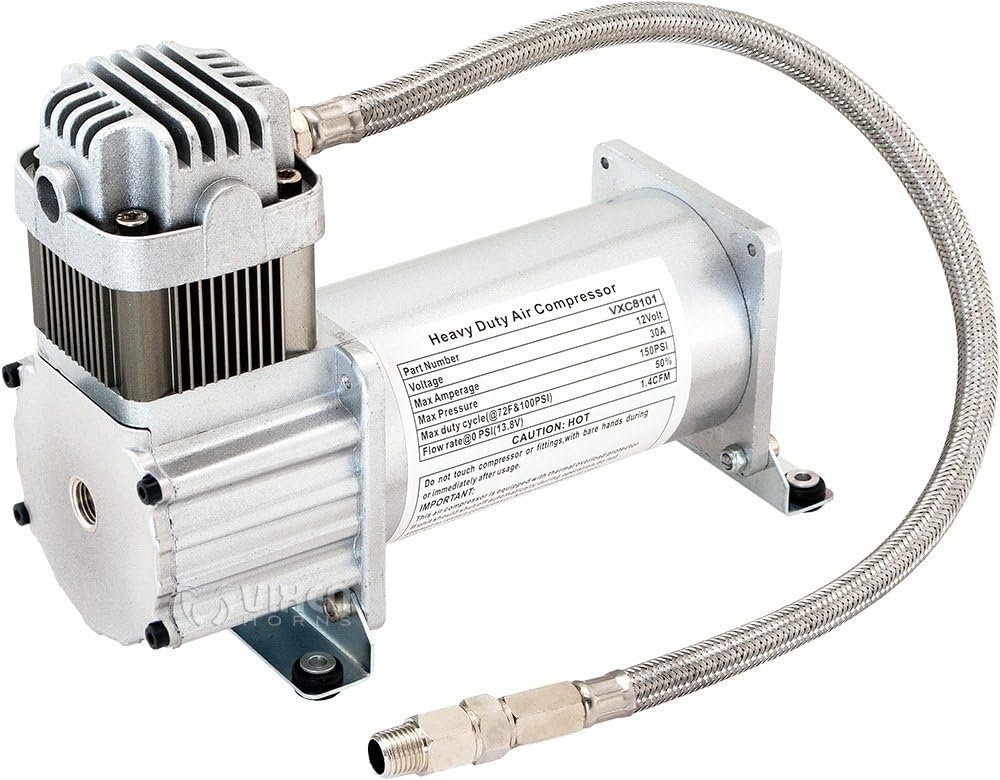 Vixen Horns 1.5 Gallon (6 Liter) Train/Air Horn Tank with 150 PSI Compressor Onboard System/Kit 12V VXO8115