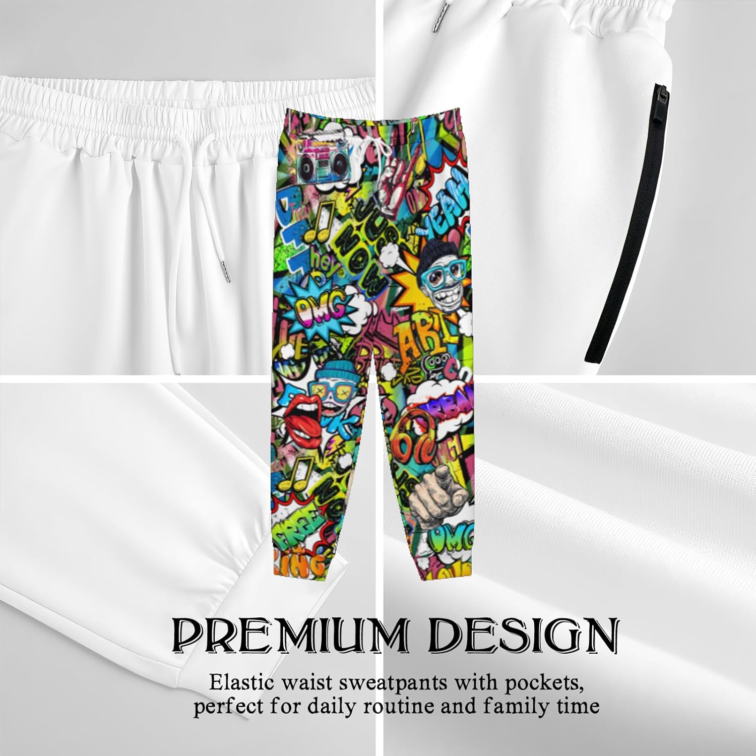 Mens Joggers Sweatpants with Pockets for Men Sports Casual Sweatpants Workout Track Pants Training with Drawstring - Image 5