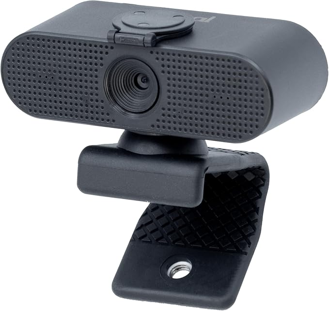 iggual – Webcam Full HD 1080p con Micrófono Integrado, Cámara Web para PC con Conexión USB, Tapa Protectora y Base Flexible Compatible con Trípode, Ideal para Videollamadas y Streaming